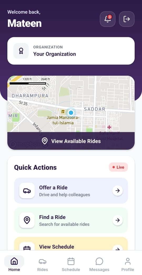CollabRide Mobile App